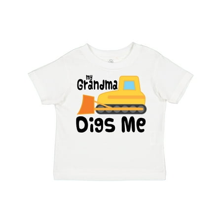 

Inktastic My Grandma Digs Me Grandson Truck Gift Toddler Boy Girl T-Shirt