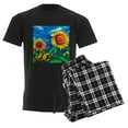 thumbnail image 6 of CafePress - Sunflowers Painting Pajamas - Men's Dark Loose Fit Cotton Pajama Set, 6 of 7