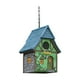 thumbnail image 3 of Casas de pájaros colgantes, caja de cría de pájaros, refugio de pájaro azul de resina fácil de colgar, casa de pájaros para pájaros, colibrí, Patio Flor DYNWAVEMX Casa de pájaros, 3 of 8