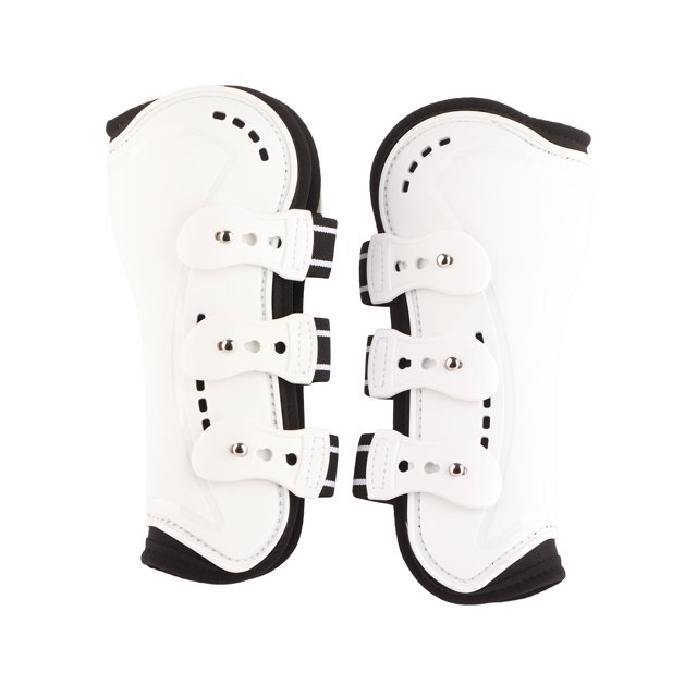 Botas de Tendón Delanteras Ticfox Caballo Transpirables Ajustables Blanco M