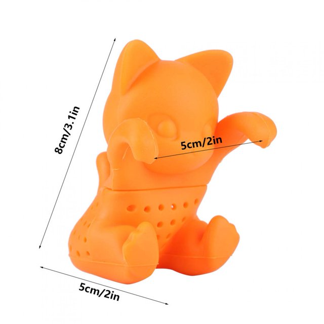 Silicone Tea Infuser, Cute Cat-Shaped Loose Tea Leaf Strainer, Loose Tea Leaf Filter, Tea Accessory For