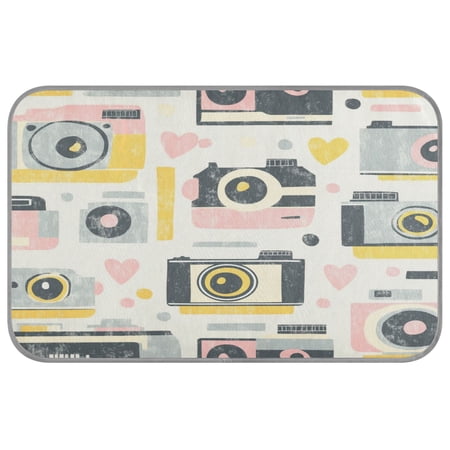 Pet Cooling Mat Breathable Ice Silk Dog Cooling Pad Foldable Summer Sleeping Mat Vintage Film Camera Pattern for Dogs & Cats 27.6×22in