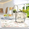 thumbnail image 5 of Pink Roses Flowers Dish Drying Mat Microfiber Drying Pad for Kitchen Counter Absorbent Mat Drying Pad Sink Mat 18 x 24 Inch, 5 of 7