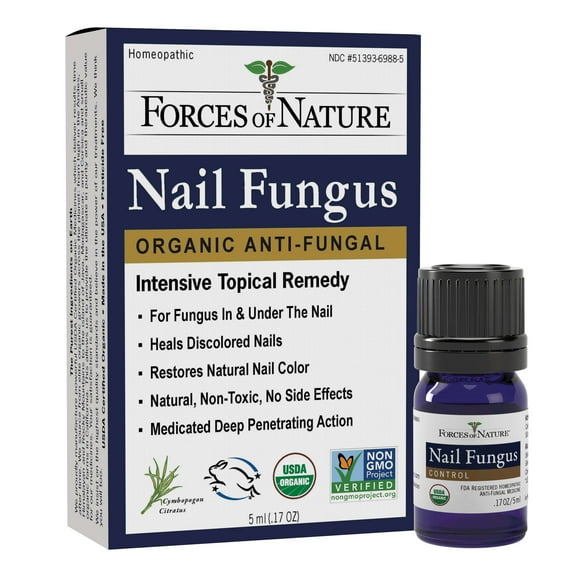 Nail Fungus Control 5ml, Organic Antifungal Restores Cracked, Dry, Damaged Nails, Intro Size