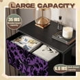 thumbnail image 2 of Boho Dresser for Bedroom with 4 Storage Drawers Elegant Black Purple Damask Design Dressers Chest of Drawers Steel Framed Fabric Closet Organizers for Dorm Entryway, 2 of 8