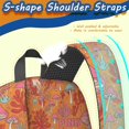 thumbnail image 5 of Mushroom and Hand Orange Pattern 17" School Backpacks for Teens,Waterproof Oxford Fabric,S-Shape Padded Straps for School,Travel,Hiking,Camping, 5 of 6