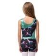 thumbnail image 4 of iiniim Girls Gymnastics Yoga Dance Sport Sets Print Leotard with Shorts Dancewear Size 4-16 Dark Night 4, 4 of 7