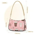 thumbnail image 3 of FORMRS Womens Shoulder Bag with Chain Strap Clutch Purse Cute Tote Handbag, Brown Hand Drawn Cups, 3 of 7
