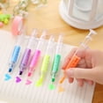 thumbnail image 6 of tooloflife Plastic Highlighter Pen Fluorescent Colors Marker Pen Syringe Shaped 6 Colors, 6 of 6
