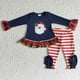 thumbnail image 2 of Pijamas de Navidad para niña, ropa de Papá Noel, camisa con volantes, conjunto de pantalones a cuadros, atuendo infantil de Boutique, venta al por mayor, 2 of 4