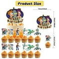 thumbnail image 4 of 32-Piece For Aloa Mars Cartoon-Themed Party Decoration Set – Includes Banner, Cake Topper, 12 Cupcake Toppers, and 18 Balloons for Festive Celebrations, 4 of 4