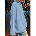 thumbnail image 3 of Suéter PRETTYGARDEN Mujer Cuello Alto Manga Larga Azul Celeste, 3 of 7