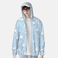 thumbnail image 2 of Gaeub Goose White Flowers Men's and Women's UPF 50+ Long-Sleeved Sun Protection Clothing, Fishing Shirt Long Sleeve Zip-Large, 2 of 7
