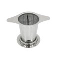 thumbnail image 5 of 2 filtros de té empaquetados, filtro de té de acero inoxidable 304, con tapa y doble asa, muy adecuado para colgar en teteras, tazas, tazas para remojar té y café de hojas sueltas, 5 of 5