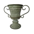 thumbnail image 2 of Distressed Trophy Planter, Outdoor Garden Flower Pot, Vintage Iron Urn for Patio Balcony, Rustic Horticultural Container for s Flowers, 2 of 6