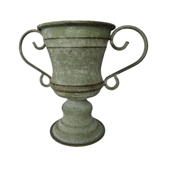 6“ Retro Planters Urn Outdoor Planter Vase Metal Flowers Pitcher Vases Vintage Decorative Flower Pot for Home Front Porch Door Decor