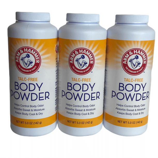 Arm & Hammer TalcFree Odor Control Body Powder, Set of Three(3), 5 oz