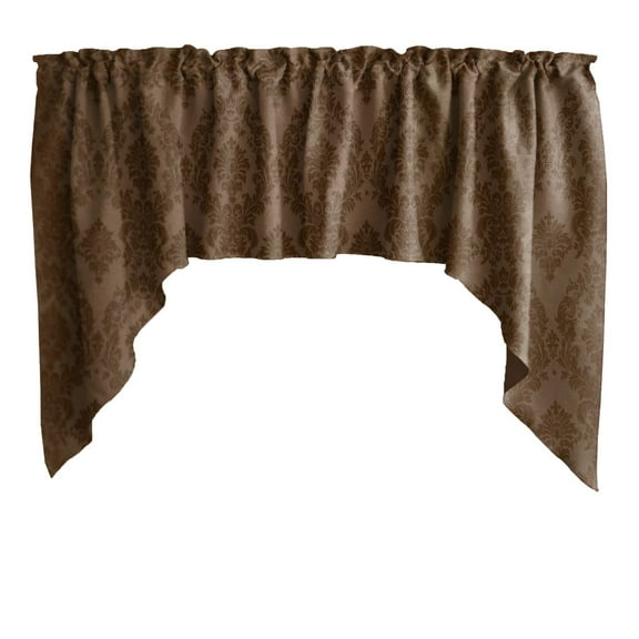 Damask Taffeta Swag Valance Curtain Window Treatment Kitchen Home Décor 58" Wide / 36" Tall