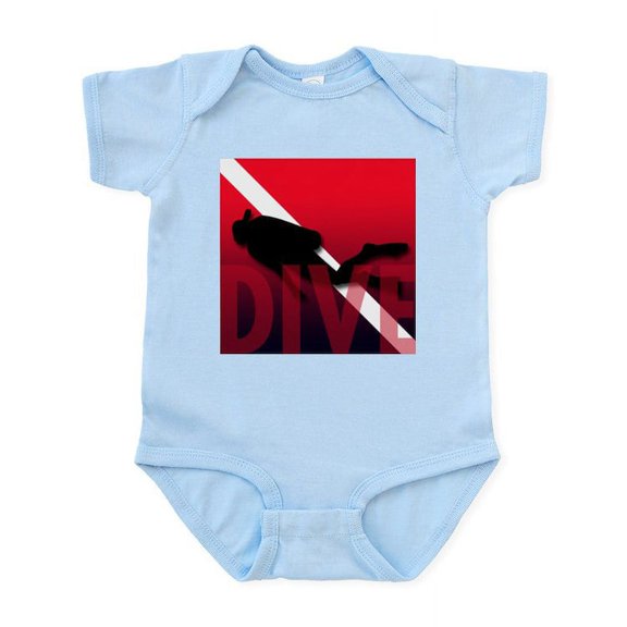 CafePress - DIVE Infant Bodysuit - Baby Light Bodysuit, Size Newborn - 24 Months