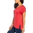 thumbnail image 2 of Orvis Womens V-Neck Tunic Top Size: XS, Color: Burnt Clay, 2 of 3