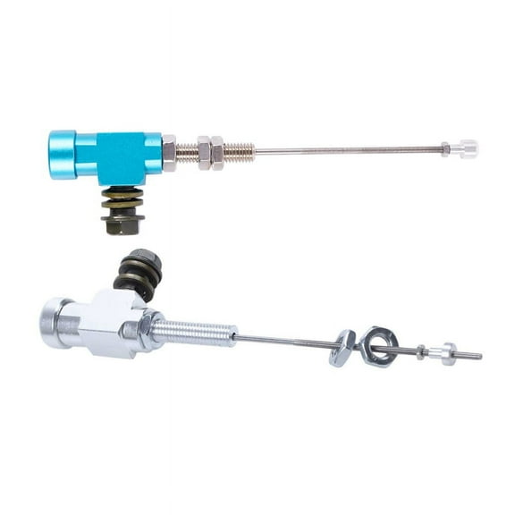 2x Motorcycle Hydraulic Clutch Master Cylinder Rod Brake Pump M10x1.25mm Aluminum blue & silver,2 x Motorcycle hydraulic clutch brake pump,blue & silver