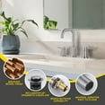 thumbnail image 5 of Wowow Widespread Double Handle High-Arc Bathroom Faucet with Pop-Up Drain in Brushed Nickel, 5 of 7