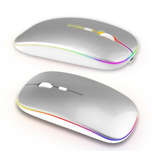 Rechargeable Wireless Mouse, 2.4GHz Slim Silent Click Wireless Optical