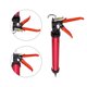 thumbnail image 4 of Manual Salchicha Calafateo Pistola, Inoxidable Acero Sellador Cartucho Tubo Calafateo Aplicador 600ml/20oz, 12:1 Empuje Relación con Conos Boquillas, Electroforético Rojo Unique Bargains pistolas para calafatear a mano, 4 of 4