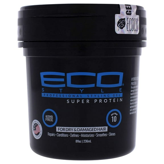 Eco Styling Gel Black Super Protein Black, 8 Oz.