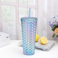 thumbnail image 1 of Mainstays plastic 26 ounce Luster Sipper Tumbler, Blue, 1 of 3