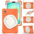 thumbnail image 2 of For Samsung Galaxy Tab A11/ Tab A9 8.7 inch Case, 360 Rotatable Handle Stand, Shoulder Strap, Drop-Proof Design, Coral Orange, 2 of 7