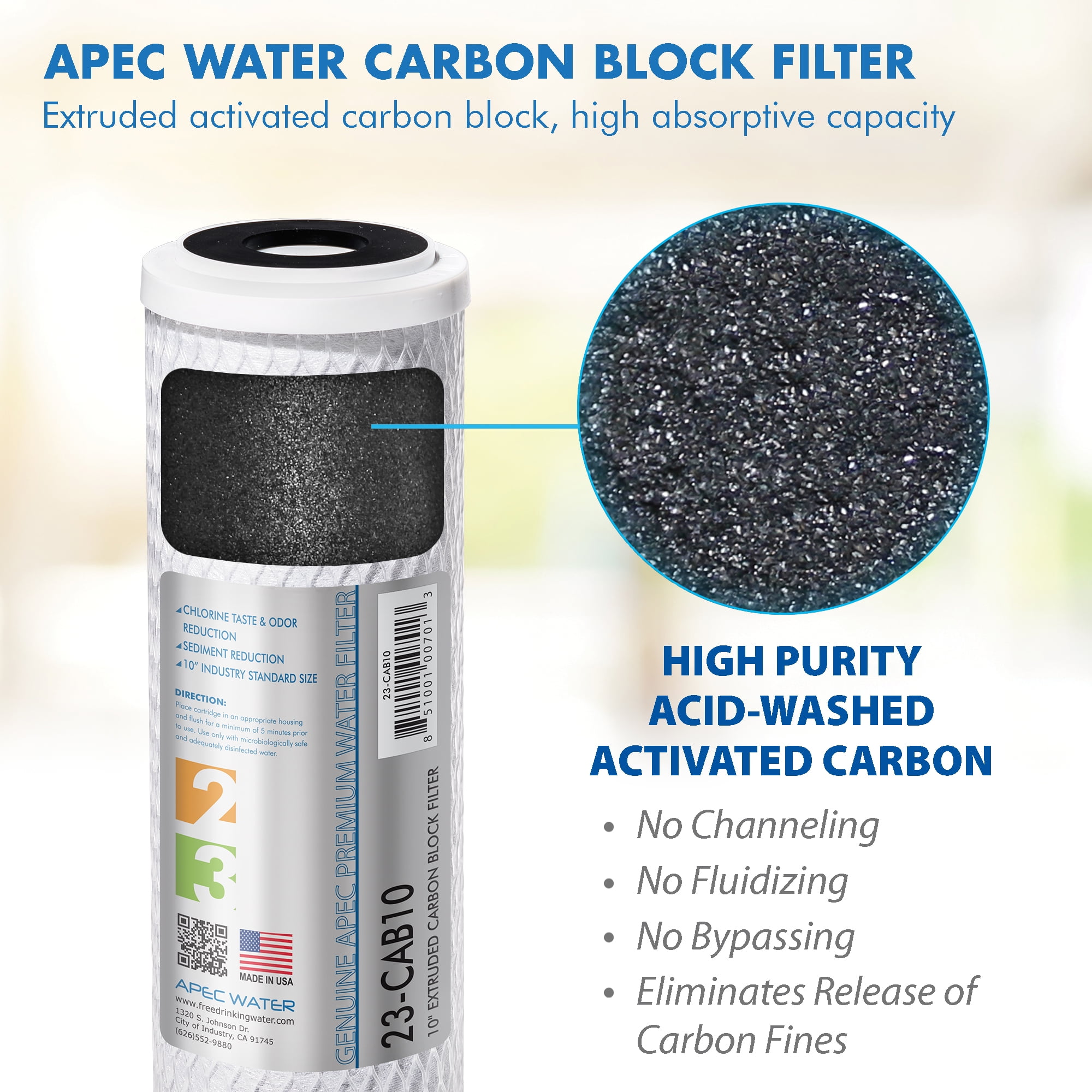 APEC Filter Set, Double Capacity Replacement Pre-Filter Set For Reverse Osmosis Water Filter System Stage 1,2,3