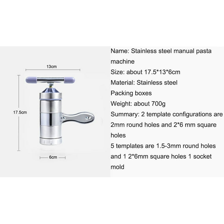 Stainless Steel Kitchen Supplies Manual Noodle Maker Making Spaghetti  Fruits Juicer Press Pasta Machine with 5