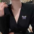 thumbnail image 3 of Tnobhg Fashion Rhinestone Butterfly Brooch Personality Alloy Pin Clothing Zircon Corsage Brooch Women Accessories, 3 of 7