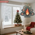 thumbnail image 4 of Stylized Metal Hanging Christmas Tree Wind Spinner - Layered Design with Flame Center Stars & Festive Elements for Garden Decor, 4 of 7