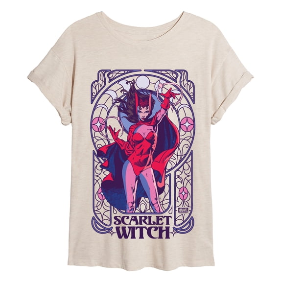 Marvel - Nouveau Scarlet Witch - Juniors Oversized Graphic T-Shirt