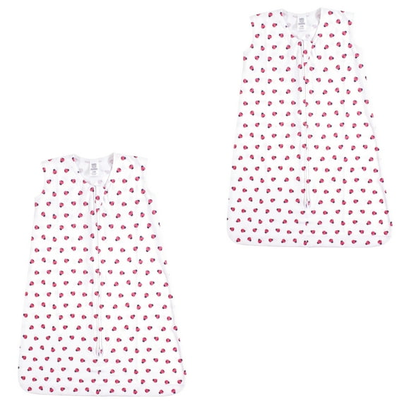 Luvable friends Baby Boy and Girl Jersey Cotton Sleeping Bag 2 Pack, Ladybug, 12-18 Months