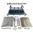 thumbnail image 2 of 18" Heavy-Duty Dual Row Gas Burner with Pro Kit for Vented LP Gas Log Fireplace, 2 of 10