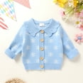 thumbnail image 3 of Younger Tree Baby Girl Cardigan Sweaters Long Sleeve Button Closure Knitted Cable Cardigan Coat for 2-3T, 3 of 8