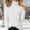 White, variant on WXLWZYWL Plus Size Tops for Women Fuzzy Fleece High Neck Sweaters Long Sleeve Kni Tops Thermal Soft Fall Winter Clothes