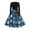Blue, variant on Women's Fashionable and Elegant Autumn and Winter Long Sleeved Round Neck Christmas Print Dress, Festive Holiday Wear for Casual and Party Occasions,Blue,L