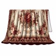 thumbnail image 2 of Autumn Mantelpiece Floral Bouquet Ornate, Cozy Botanical Garden Scene, Warm Flannel Blanket for Sunroom and Reading Nook, Garden Lovers Thanksgiving Gift, Botanical Home Decor, 2 of 9