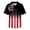 Black #73, variant on 250 Anniversary Usa Shirt for Men Short Sleeve Usa Star Stripes Vintage Shirts V Neck Patriotic T-Shirts Freedom Vocation Tee with Pocket Dark Gray 4XL