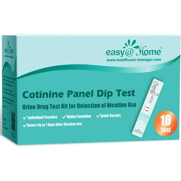 Easy@Home 10 Pack Nicotine Cotinine Urine Dip Test Strips Kit, 200 ng/mL