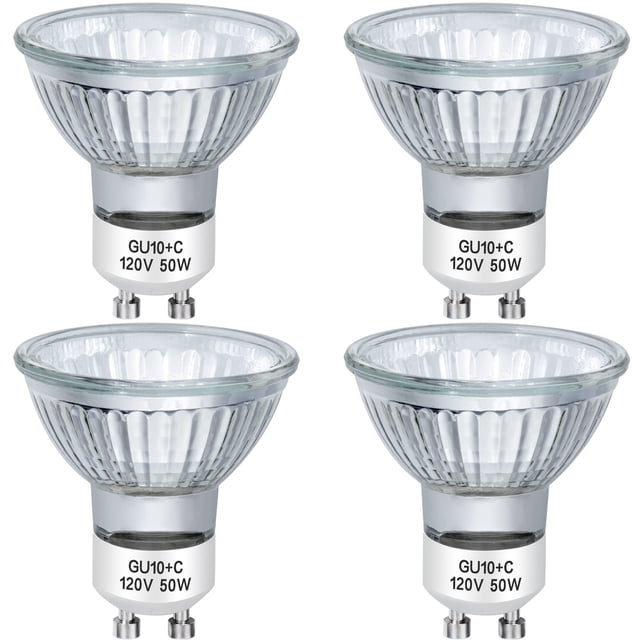 Bombillas halógenas YBEK GU10 50 W 120 V regulables blanco cálido