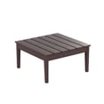 thumbnail image 4 of WestinTrends Ashore Outdoor Coffee Table, 32 Inch All Weather Poly Lumber Adirondack Patio Coffee Table Square Low Table, Dark Brown, 4 of 5