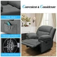 thumbnail image 6 of Jocisland Oversized Swivel Rocker Recliner Chair, Lazy Boy Rocking Massage Recliner Chair for Adults, Overstuffed Glider Recliner Chair for Living Room,Dark Grey, 6 of 9