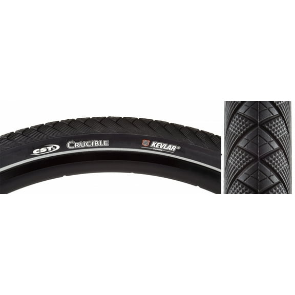Cst Premium Crucible 700x42 Wire TPI 55 Black/Black Reflective Road Tire
