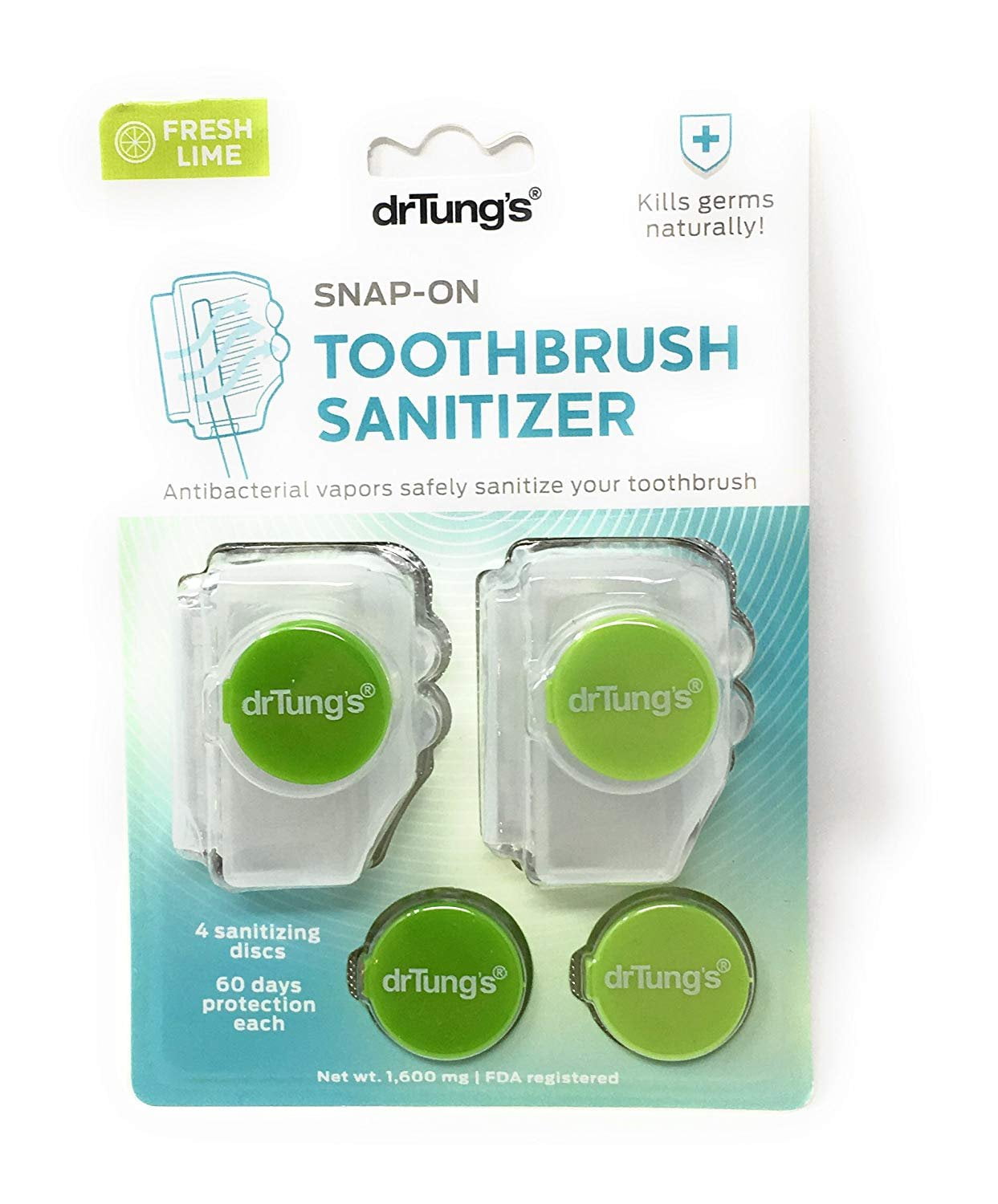 Dr. Tung's SnapOn Toothbrush Sanitizer 2 ea