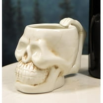 Ebros Ossuary Ghastly Death Skull Drinking Coffee Mug 12oz Tankard Beer Cup